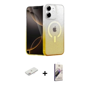ieg™ iPhone 11 Kılıf Eksen Minimal Özel Seri - Siyah Bilvis 3D Mat Cam Ekran Koruyucu + Renkli Kamera Lens Koruma Cam - PE