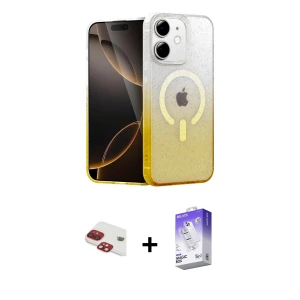ieg™ iPhone 11 Kılıf Eksen Minimal Özel Seri - Siyah Bilvis 5in1 3D Magic Cam Ekran Koruyucu + Pers Alüminyum Kamera Lens - KI