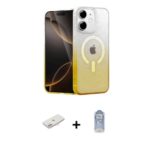 ieg™ iPhone 11 Kılıf Eksen Minimal Özel Seri - Siyah Joko Magic 5D Cam + Renkli Kamera Lens Koruma Cam - PE