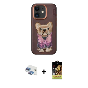 ieg™ iPhone 11 Kılıf İz Minimal Koleksiyonu - Siyah Buffer Cam Ekran Koruyucu + Pers Alüminyum Kamera Lens - GI