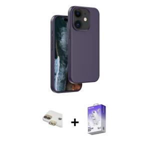 ieg™ iPhone 11 Kılıf Kıvılcım Çizgi Serisi - Siyah Bilvis 5in1 3D Magic Cam Ekran Koruyucu + Pers Alüminyum Kamera Lens - GD