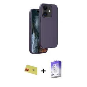 ieg™ iPhone 11 Kılıf Kıvılcım Çizgi Serisi - Siyah Bilvis 5in1 3D Magic Cam Ekran Koruyucu + Rainbow Kamera Lens Koruma Cam - KI