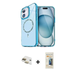 ieg™ iPhone 11 Kılıf Kıvılcım Form Prime - Siyah 6D Mat Seramik Hayalet Nano Ekran Koruyucu + Pers Alüminyum Kamera Lens - GD