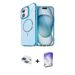 ieg™ iPhone 11 Kılıf Kıvılcım Form Prime - Siyah Bilvis 5in1 3D Magic Cam Ekran Koruyucu + Pers Alüminyum Kamera Lens - LT
