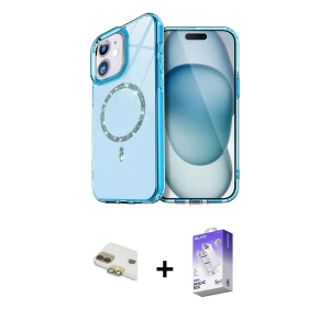 ieg™ iPhone 11 Kılıf Kıvılcım Form Prime - Siyah Bilvis 5in1 3D Magic Cam Ekran Koruyucu + Pers Alüminyum Kamera Lens - GD