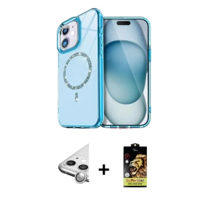 ieg™ iPhone 11 Kılıf Kıvılcım Form Prime - Siyah Buffer Cam Ekran Koruyucu + Raze Metal Kamera Lens - GS