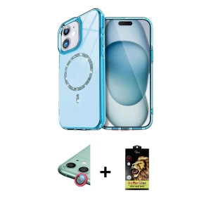 ieg™ iPhone 11 Kılıf Kıvılcım Form Prime - Siyah Buffer Cam Ekran Koruyucu + Raze Metal Kamera Lens - KI