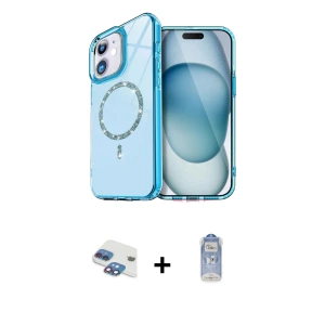 ieg™ iPhone 11 Kılıf Kıvılcım Form Prime - Siyah Joko Magic 5D Cam + Pers Alüminyum Kamera Lens - GI