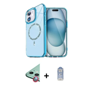 ieg™ iPhone 11 Kılıf Kıvılcım Form Prime - Siyah Joko Magic 5D Cam + Raze Metal Kamera Lens - KI