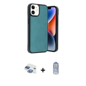 ieg™ iPhone 11 Kılıf Kıvılcım Işık Serisi - Siyah Joko Magic 5D Cam + Pers Alüminyum Kamera Lens - GI