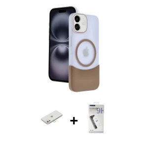 ieg™ iPhone 11 Kılıf Kozmos Form Özel Seri - Şeffaf Uv Polymer Nano Ekran Koruyucu + Renkli Kamera Lens Koruma Cam - SI
