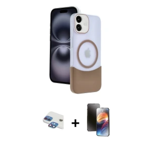 ieg™ iPhone 11 Kılıf Kozmos Form Özel Seri - Siyah 3D Antistatik Mat Seramik Nano Ekran Koruyucu + Pers Alüminyum Kamera Lens - GI