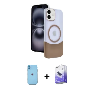 ieg™ iPhone 11 Kılıf Kozmos Form Özel Seri - Siyah Bilvis 5in1 5D Magic Hayalet Cam Ekran Koruyucu + Neon Fosforlu Kamera Lens - MI