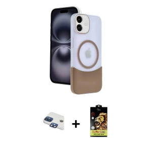 ieg™ iPhone 11 Kılıf Kozmos Form Özel Seri - Siyah Buffer Cam Ekran Koruyucu + Pers Alüminyum Kamera Lens - LT