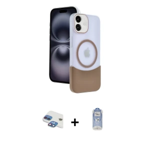 ieg™ iPhone 11 Kılıf Kozmos Form Özel Seri - Siyah Joko Magic 5D Cam + Pers Alüminyum Kamera Lens - GI