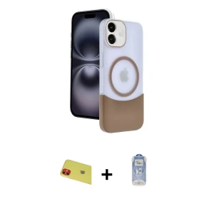 ieg™ iPhone 11 Kılıf Kozmos Form Özel Seri - Siyah Joko Magic 5D Cam + Rainbow Kamera Lens Koruma Cam - KI