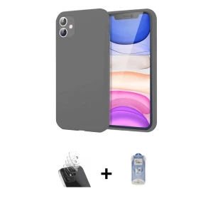 ieg™ iPhone 11 Kılıf Kozmos Yansıma Özel Seri - Siyah Joko Magic 5D Cam + Kamera Lens Koruma Cam - SF
