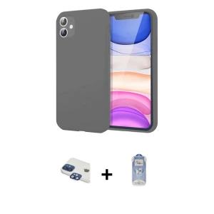 ieg™ iPhone 11 Kılıf Kozmos Yansıma Özel Seri - Siyah Joko Magic 5D Cam + Pers Alüminyum Kamera Lens - LT