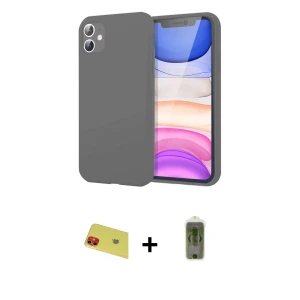 ieg™ iPhone 11 Kılıf Kozmos Yansıma Özel Seri - Siyah Joko Magic 5D Hayalet Cam + Rainbow Kamera Lens Koruma Cam - KI