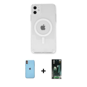 ieg™ iPhone 11 Kılıf Kutup Klasik Serisi - Şeffaf 360 Full Body Arka Koruyucu + Neon Fosforlu Kamera Lens - TU