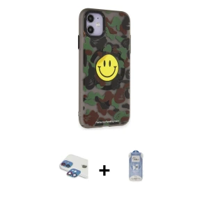 ieg™ iPhone 11 Kılıf Nova Doku Koleksiyonu - Siyah Joko Magic 5D Cam + Pers Alüminyum Kamera Lens - GI