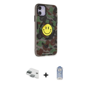ieg™ iPhone 11 Kılıf Nova Doku Koleksiyonu - Siyah Joko Magic 5D Cam + Pers Alüminyum Kamera Lens - YL