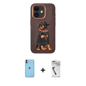 ieg™ iPhone 11 Kılıf Nova Form Koleksiyonu - Şeffaf Uv Polymer Nano Ekran Koruyucu + Neon Fosforlu Kamera Lens - TU