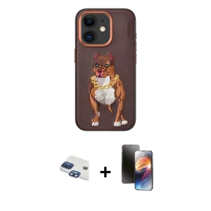 ieg™ iPhone 11 Kılıf Nova Form Koleksiyonu - Siyah 3D Antistatik Mat Seramik Nano Ekran Koruyucu + Pers Alüminyum Kamera Lens - LT
