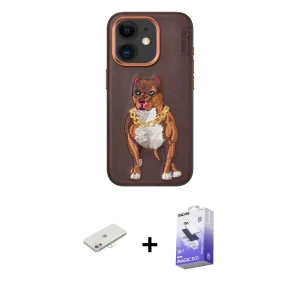 ieg™ iPhone 11 Kılıf Nova Form Koleksiyonu - Siyah Bilvis 5in1 5D Magic Hayalet Cam Ekran Koruyucu + Renkli Kamera Lens Koruma Cam - SI