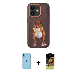 ieg™ iPhone 11 Kılıf Nova Form Koleksiyonu - Siyah Buffer Cam Ekran Koruyucu + Neon Fosforlu Kamera Lens - MI