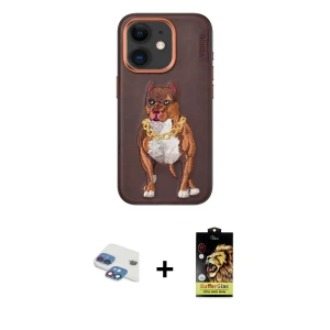 ieg™ iPhone 11 Kılıf Nova Form Koleksiyonu - Siyah Buffer Cam Ekran Koruyucu + Pers Alüminyum Kamera Lens - GI