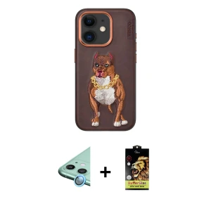 ieg™ iPhone 11 Kılıf Nova Form Koleksiyonu - Siyah Buffer Cam Ekran Koruyucu + Raze Metal Kamera Lens - MI