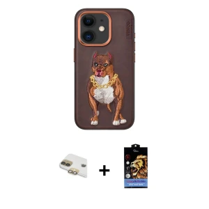 ieg™ iPhone 11 Kılıf Nova Form Koleksiyonu - Siyah Buffer Hayalet Cam Ekran Koruyucu + Pers Alüminyum Kamera Lens - GD