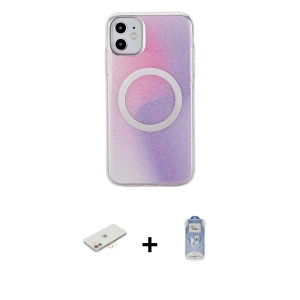 ieg™ iPhone 11 Kılıf Pusula Form - Siyah Joko Magic 5D Cam + Renkli Kamera Lens Koruma Cam - YL