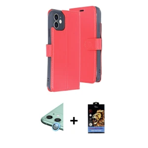 ieg™ iPhone 11 Kılıf Siluet Işık Serisi - Siyah Buffer Hayalet Cam Ekran Koruyucu + Raze Metal Kamera Lens - MI