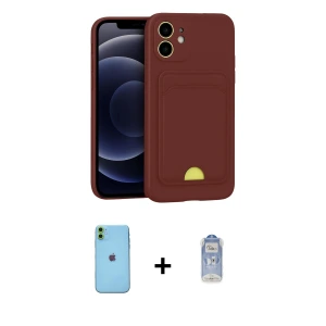 ieg™ iPhone 11 Kılıf Vadi Çizgi Prime - Siyah Joko Magic 5D Cam + Neon Fosforlu Kamera Lens - YL