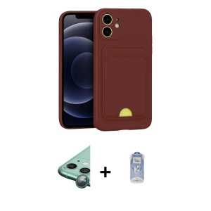 ieg™ iPhone 11 Kılıf Vadi Çizgi Prime - Siyah Joko Magic 5D Cam + Raze Metal Kamera Lens - YL