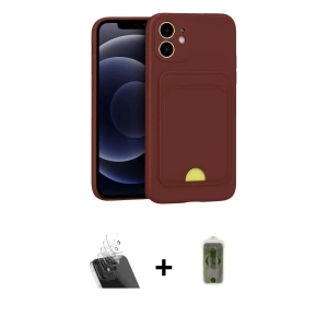 ieg™ iPhone 11 Kılıf Vadi Çizgi Prime - Siyah Joko Magic 5D Hayalet Cam + Kamera Lens Koruma Cam - SF