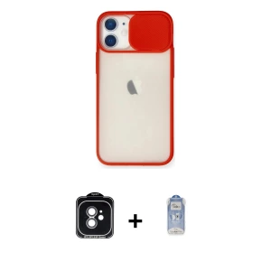 ieg™ iPhone 11 Kılıf Vadi Çizgi - Siyah Joko Magic 5D Cam + PVD Metal Kamera Lens - YL