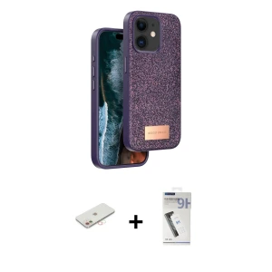 ieg™ iPhone 11 Kılıf Vadi Klasik Serisi - Şeffaf Uv Polymer Nano Ekran Koruyucu + Renkli Kamera Lens Koruma Cam - YL