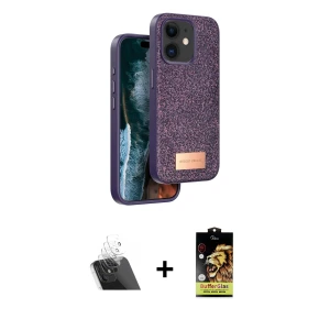 ieg™ iPhone 11 Kılıf Vadi Klasik Serisi - Siyah Buffer Cam Ekran Koruyucu + Kamera Lens Koruma Cam - SF
