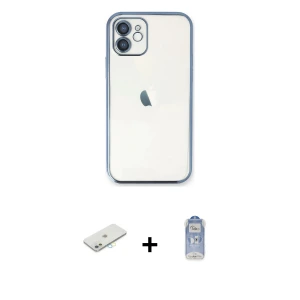 ieg™ iPhone 11 Kılıf Vadi Minimal - Siyah Joko Magic 5D Cam + Renkli Kamera Lens Koruma Cam - SI
