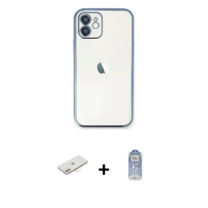 ieg™ iPhone 11 Kılıf Vadi Minimal - Siyah Joko Magic 5D Cam + Renkli Kamera Lens Koruma Cam - YL