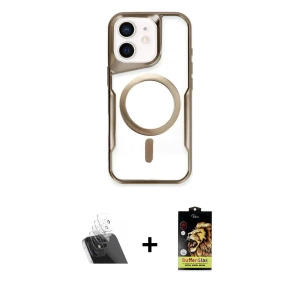 ieg™ iPhone 11 Kılıf Yadigar Klasik Özel Seri - Siyah Buffer Cam Ekran Koruyucu + Kamera Lens Koruma Cam - SF
