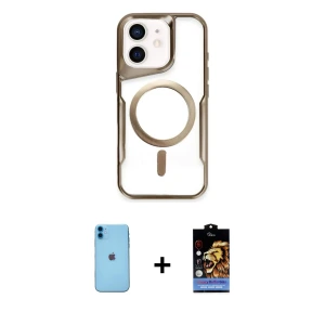 ieg™ iPhone 11 Kılıf Yadigar Klasik Özel Seri - Siyah Buffer Hayalet Cam Ekran Koruyucu + Neon Fosforlu Kamera Lens - MI