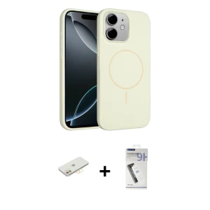 ieg™ iPhone 11 Kılıf Yankı Form Serisi - Şeffaf Uv Polymer Nano Ekran Koruyucu + Renkli Kamera Lens Koruma Cam - SI
