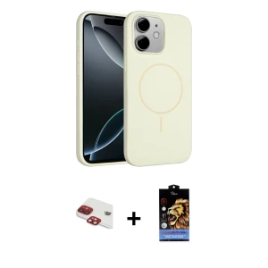 ieg™ iPhone 11 Kılıf Yankı Form Serisi - Siyah Buffer Hayalet Cam Ekran Koruyucu + Pers Alüminyum Kamera Lens - KI