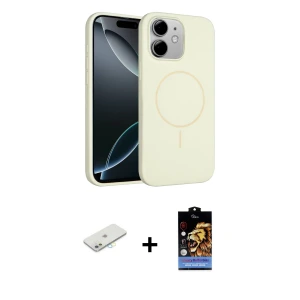 ieg™ iPhone 11 Kılıf Yankı Form Serisi - Siyah Buffer Hayalet Cam Ekran Koruyucu + Renkli Kamera Lens Koruma Cam - SI