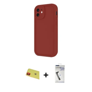 ieg™ iPhone 11 Kılıf Yankı Yansıma Özel Seri - Şeffaf Uv Polymer Nano Ekran Koruyucu + Rainbow Kamera Lens Koruma Cam - KI