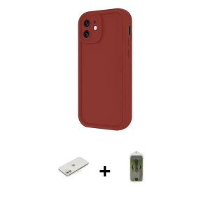ieg™ iPhone 11 Kılıf Yankı Yansıma Özel Seri - Siyah Joko Magic 5D Hayalet Cam + Renkli Kamera Lens Koruma Cam - TU